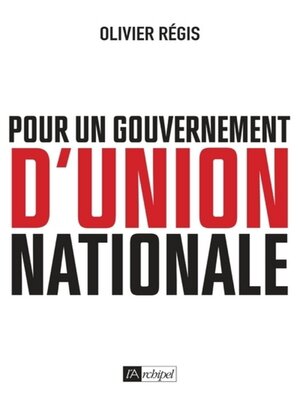 cover image of Pour un gouvernement d'union nationale